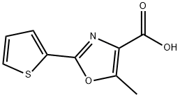 5-methyl-2-(thiophen-2-yl)-1,3-oxazole-4-carboxylic acid Struktur