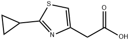 2-(2-cyclopropyl-1,3-thiazol-4-yl)acetic acid Struktur