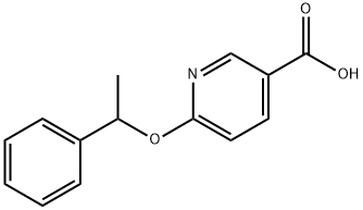 6-(1-phenylethoxy)pyridine-3-carboxylic acid Struktur