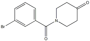 1-(3-bromobenzoyl)piperidin-4-one Struktur