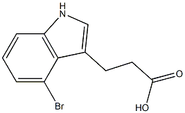 3-(4-bromo-1H-indol-3-yl)propanoic acid Struktur