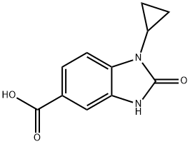 1-cyclopropyl-2-oxo-2,3-dihydro-1H-1,3-benzodiazole-5-carboxylic acid Struktur