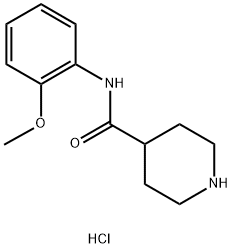 N-(2-methoxyphenyl)piperidine-4-carboxamide hydrochloride Struktur