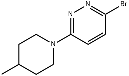 3-Bromo-6-(4-methylpiperidino)pyridazine Struktur