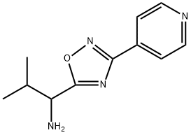 2-methyl-1-[3-(pyridin-4-yl)-1,2,4-oxadiazol-5-yl]propan-1-amine Struktur