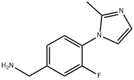 [3-fluoro-4-(2-methyl-1H-imidazol-1-yl)phenyl]methanamine Struktur