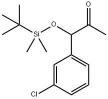 (+/-)-1-[(tert-butyldimethylsilyl)oxy]-1-(3-chlorophenyl)propan-2-one Struktur