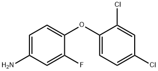 4-(2,4-dichlorophenoxy)-3-fluoroaniline Struktur