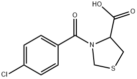 3-(4-chlorobenzoyl)-1,3-thiazolidine-4-carboxylic acid Struktur