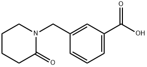 3-[(2-oxopiperidin-1-yl)methyl]benzoic acid Struktur