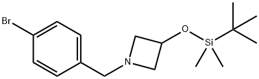 1-(4-Bromobenzyl)-3-[(tert-butyldimethylsilyl)oxy]azetidine Struktur