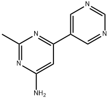 4-Amino-2-methyl-6-(5-pyrimidyl)pyrimidine Struktur