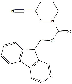 (9H-fluoren-9-yl)methyl 3-cyanopiperidine-1-carboxylate Struktur