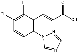 (E)-3-(3-Chloro-2-fluoro-6-(1H-tetrazol-1-yl)phenyl)acrylic acid Struktur