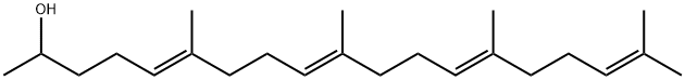 (5E,9E,13E)-6,10,14,18-tetramethylnonadeca-5,9,13,17-tetraen-2-ol Struktur