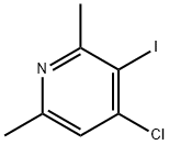 4-Chloro-3-iodo-2,6-dimethyl-pyridine Struktur