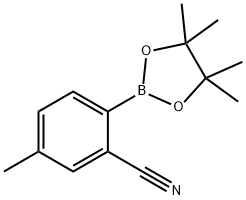 5-methyl-2-(tetramethyl-1,3,2-dioxaborolan-2-yl)benzonitrile Struktur