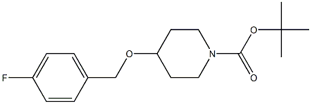 tert-butyl 4-((4-fluorobenzyl)oxy)piperidine-1-carboxylate Struktur