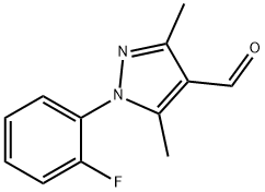 1-(2-fluorophenyl)-3,5-dimethyl-1H-pyrazole-4-carbaldehyde Struktur