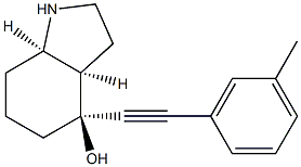 (3aR,4S,7aR)-4-(2-M-tolylethynyl)-octahydro-1H-indol-4-ol Struktur