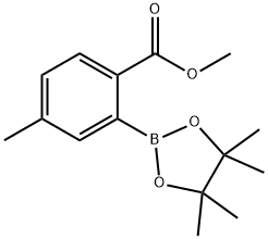 methyl 4-methyl-2-(4,4,5,5-tetramethyl-1,3,2-dioxaborolan-2-yl)benzoate Struktur