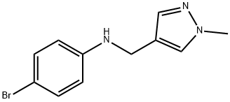 4-bromo-N-[(1-methyl-1H-pyrazol-4-yl)methyl]aniline Struktur