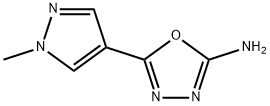 5-(1-methyl-1H-pyrazol-4-yl)-1,3,4-oxadiazol-2-amine Struktur