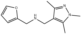 (furan-2-ylmethyl)[(1,3,5-trimethyl-1H-pyrazol-4-yl)methyl]amine Struktur