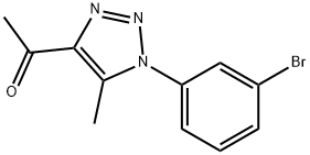 1-[1-(3-bromophenyl)-5-methyl-1H-1,2,3-triazol-4-yl]ethan-1-one Struktur