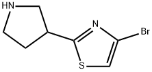 4-Bromo-2-(pyrrolidin-3-yl)thiazole Struktur