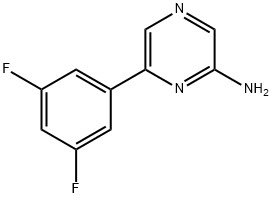 2-Amino-6-(3,5-difluorophenyl)pyrazine Struktur