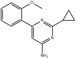 4-Amino-6-(2-methoxyphenyl)-2-cyclopropylpyrimidine Struktur