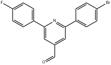 2-(4-bromophenyl)-6-(4-fluorophenyl)pyridine-4-carbaldehyde Struktur