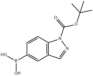 1-BOC-Indazole-5-boronic acid Struktur