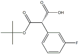 (S)-2-(tert-butoxycarbonyl)-2-(3-fluorophenyl)acetic acid Struktur