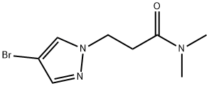 3-(4-bromo-1H-pyrazol-1-yl)-N,N-dimethylpropanamide Struktur