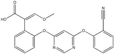 (E)-2-[2-[6-(2-Cyanophenoxy)pyrimidin-4-yl]oxyphenyl]-3-methoxy-prop-2-enoic acid Struktur