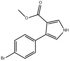 4-(4-BROMOPHENYL)-1H-PYRROLE-3-CARBOXYLICACIDMETHYLESTER Struktur