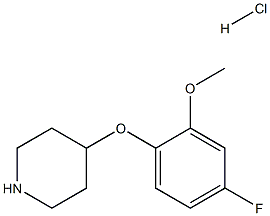 4-(4-FLUORO-2-METHOXYPHENOXY)PIPERIDINE HYDROCHLORIDE Struktur