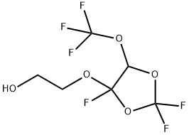 2-{[2,2,4-trifluoro-5-(trifluoromethoxy)-1,3-dioxolan-4-yl]oxy}ethanol Struktur