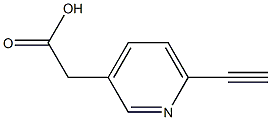 2-(6-ethynylpyridin-3-yl)acetic acid Struktur