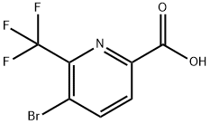 5-bromo-6-(trifluoromethyl)pyridine-2-carboxylic acid Struktur