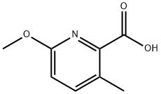 6-Methoxy-3-methyl-2-pyridinecarboxylic acid Struktur