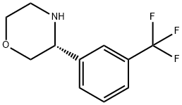 (3R)-3-[3-(TRIFLUOROMETHYL)PHENYL]MORPHOLINE Struktur