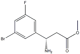 METHYL (3S)-3-AMINO-3-(3-BROMO-5-FLUOROPHENYL)PROPANOATE Struktur