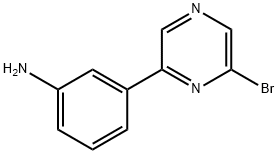 2-Bromo-6-(3-aminophenyl)pyrazine Struktur