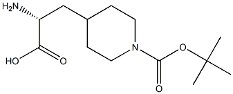 (2R)-2-amino-3-{1-[(tert-butoxy)carbonyl]piperidin-4-yl}propanoic acid Struktur