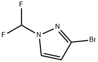 3-bromo-1-(difluoromethyl)-1H-pyrazole Struktur