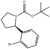 (R)-tert-butyl 2-(2-bromophenyl)pyrrolidine-1-carboxylate Struktur