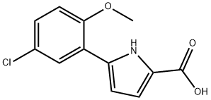 5-(5-chloro-2-methoxyphenyl)-1H-pyrrole-2-carboxylic acid Struktur